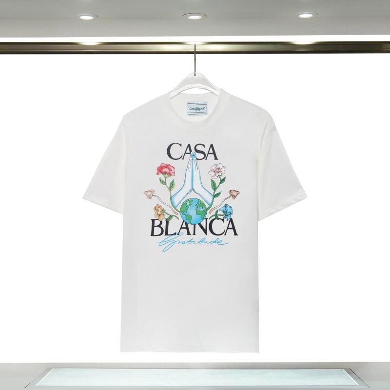 Casablanca 23 spring and summer new fantasy gate starry sky castle casa letter logo short-sleeved couple T-shirt
