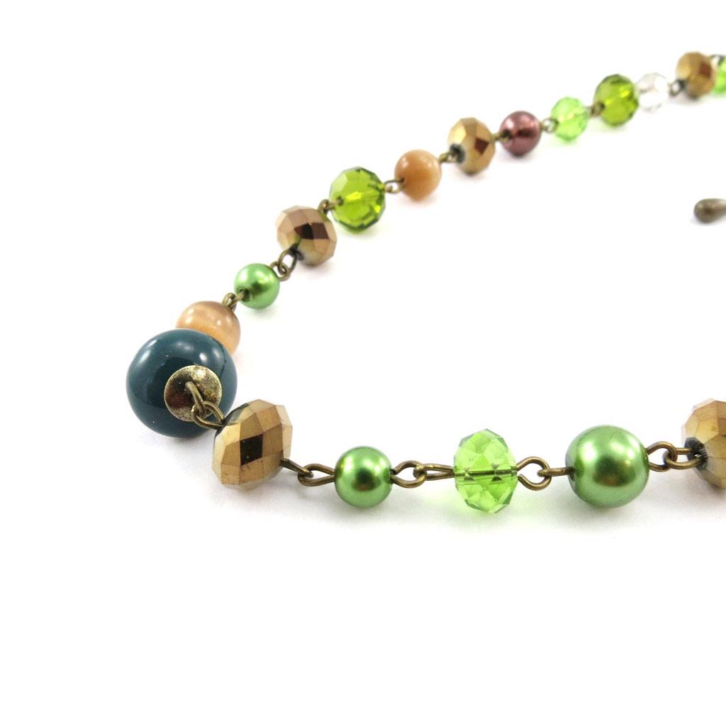 Les Trésors De Lily [J2005] - Green 'Mineralia' Designer Necklace