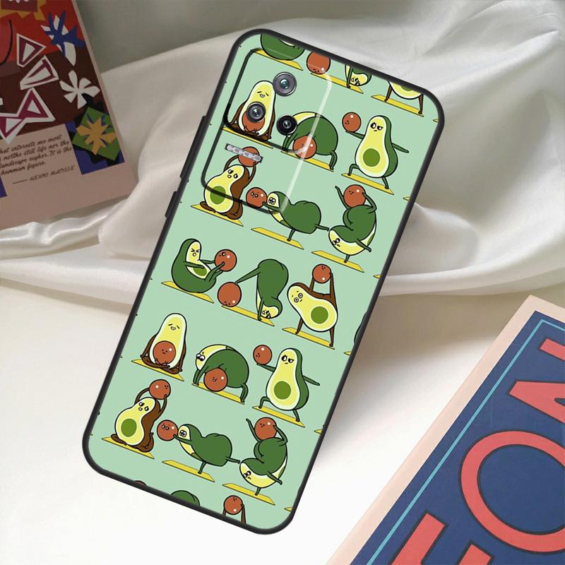 Чехол Avocado Yoga Funny Pattern для Xiaomi 14 13 Ultra 12 Lite 11T 12T 13T Pro POCO M6 X3 X5 X6 Pro F3 F5 M5s