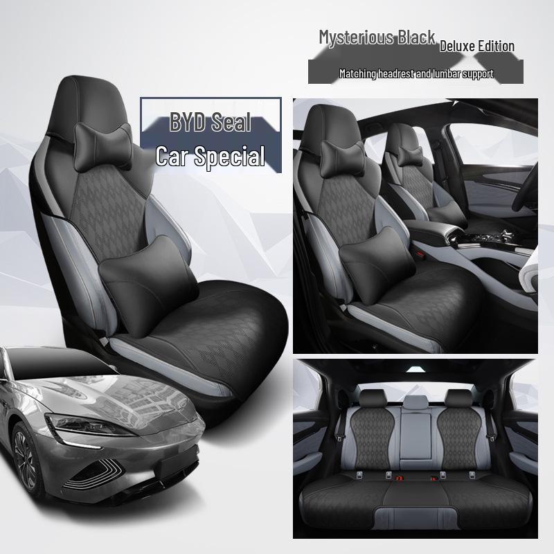 Чехол на сиденье BYD Seal: Перфорированная, Дышащая, Роскошная, Подушка-полупакет для всех сезонов.