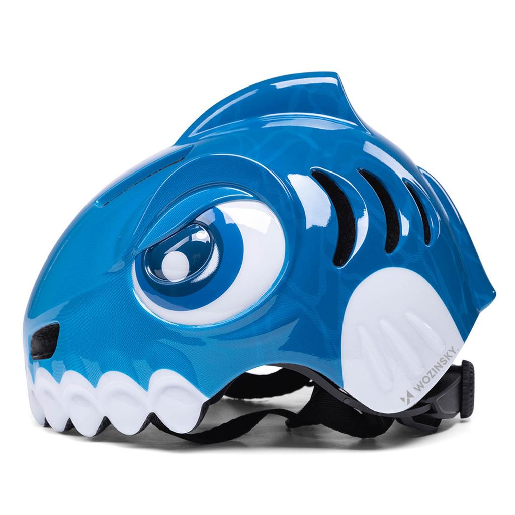 Children's bike helmet 52-56 cm - blue dinosaur