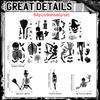 Popular Halloween Witch Holiday Party Window Sticker Bat Horror Wall Decoration Sticker Ghost Spider Sticker