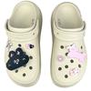 Crocs Crush Clog BNK Love Bones Listening Kitten Hat Puppy Clogs Unisex White