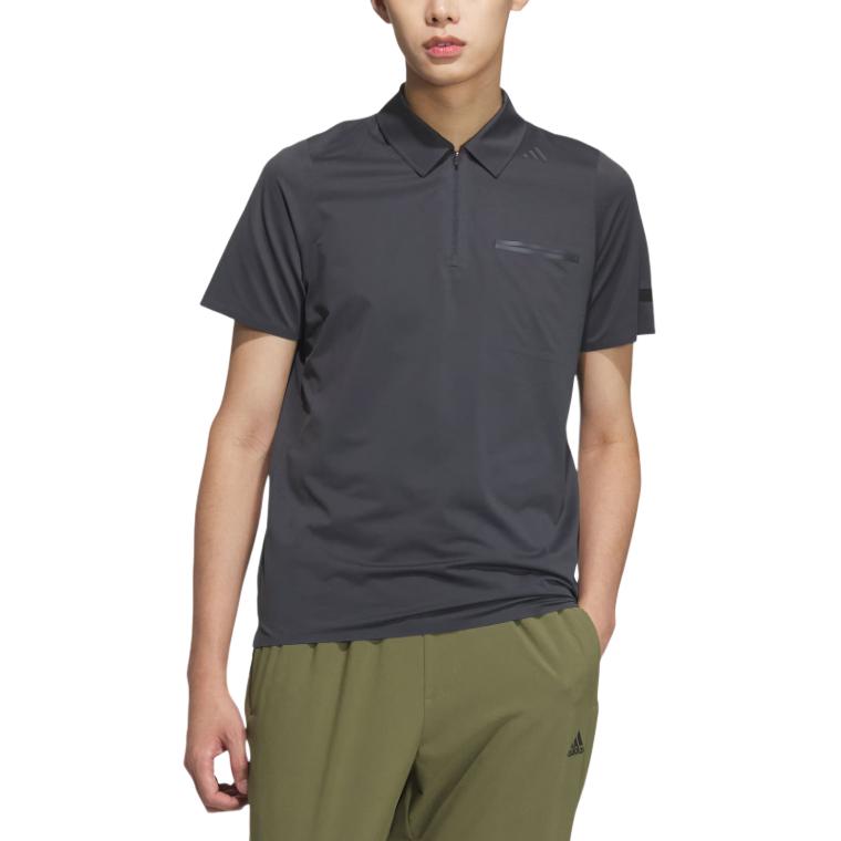 Adidas SS25 Polo Shirt Men's Dark Heather Gray JM0966-