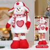 Рождественская кукла, плюшевая игрушка Санта-Клауса, снеговика, лося, с телескопической ногой для рождественского декора для дома, стола, камина, окна, сада
