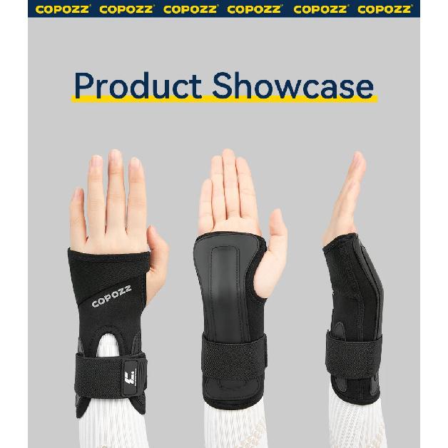 COPOZZ One Pair New Adult Ski Wrist Guard Snowboard Elastic Palm Protection Professional Men Women Skiing Protective Equipment