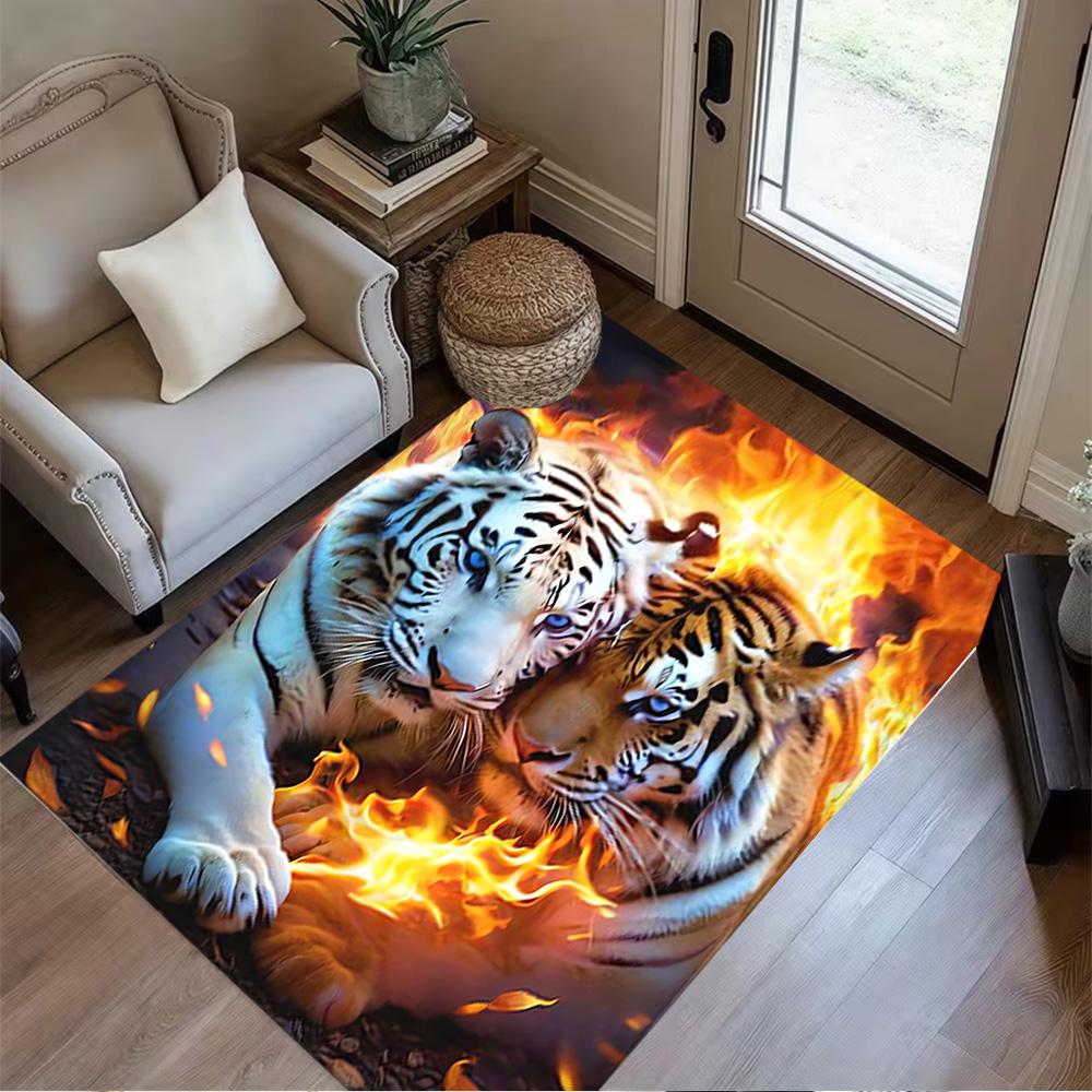 1pc home carpet tiger butterflies design for office decor bedroom gift living room