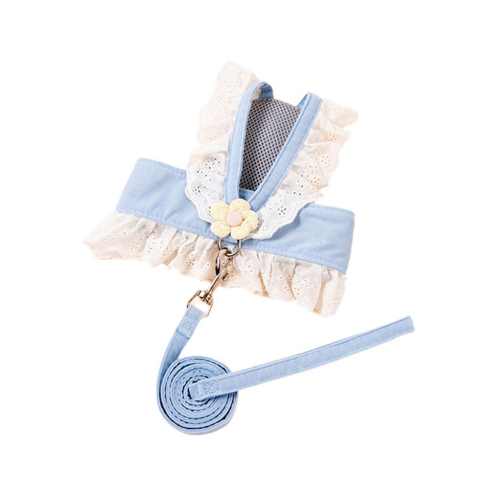Breathable Vest Type Chest Strap No Pulling Cat Harness Leash Cat Traction Rope Small Dogs Cats
