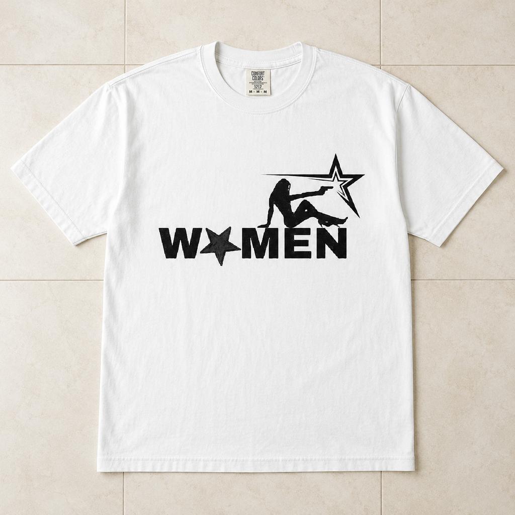 Women Star Graphic T Shirt Vintage Y2K Minimalist Streetwear Unisex Tee