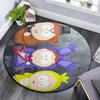 South Park pattern round rug,Carpet Rug for Living Room Bedroom Playroom ,Non-slip Floor Mat,Holiday Gifts and Birthday Gifts.