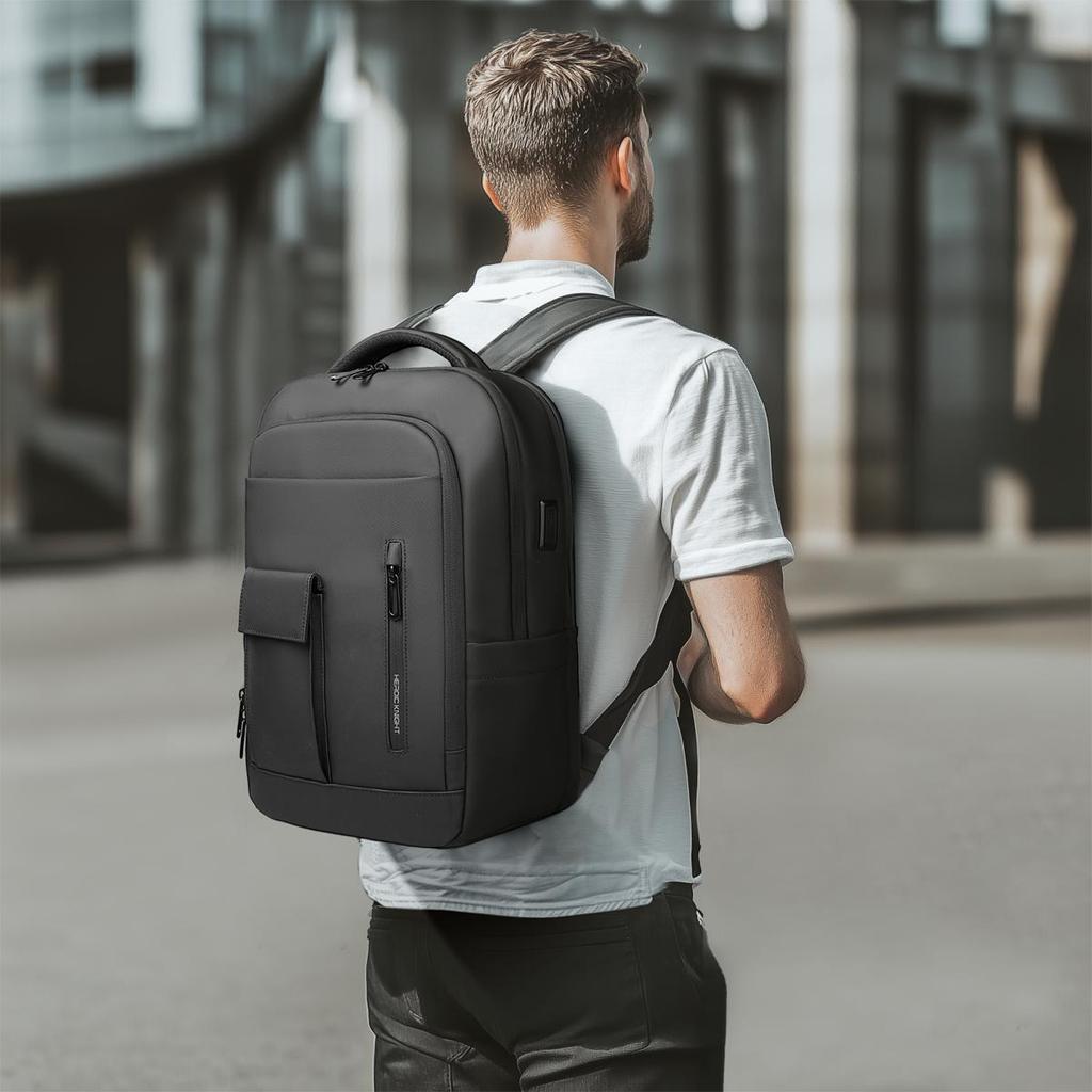 HcanKcan 17-дюймовый рюкзак для ноутбука, деловой, водонепроницаемый, большой емкости, рюкзак для путешествий на выходные, многофункциональный мужской рабочий рюкзак