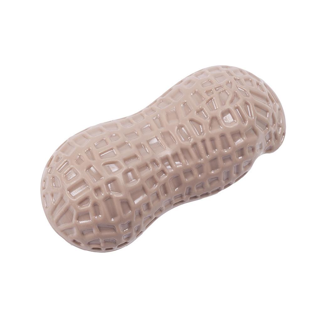 Dog Squeaky Toy Teeth Grinding Bite Resistant Simulation Peanut Shape Puppy Chewing Toy for Teddy