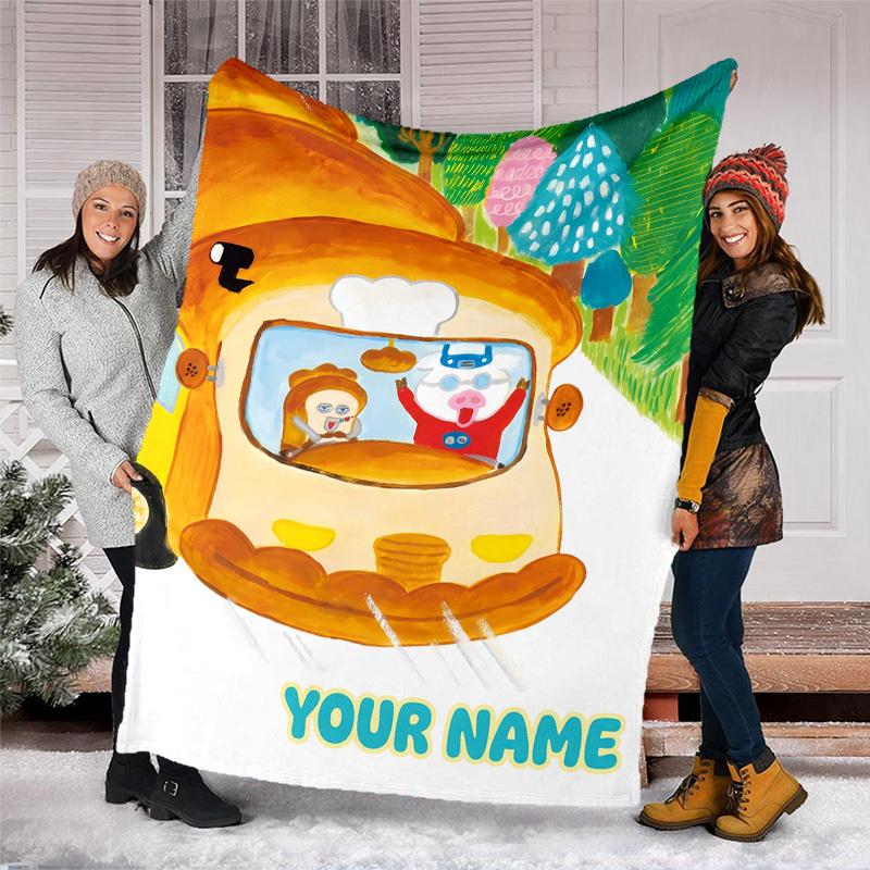 Customiz Name Personality The Bread Thief Blanket Soft&Warm Office Bed Travel Lunch Break Blanket,Gift All Seasons