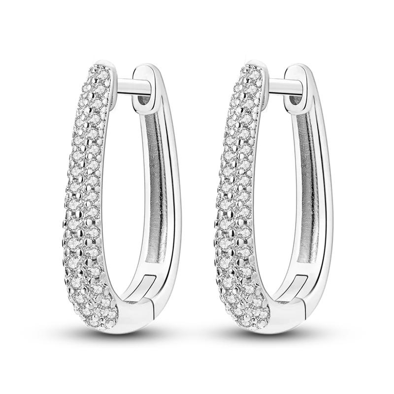 925 Silver Love Feather Moon Star Heart Earrings for Women Girls Charms Hoop Stud Jewelry Gifts