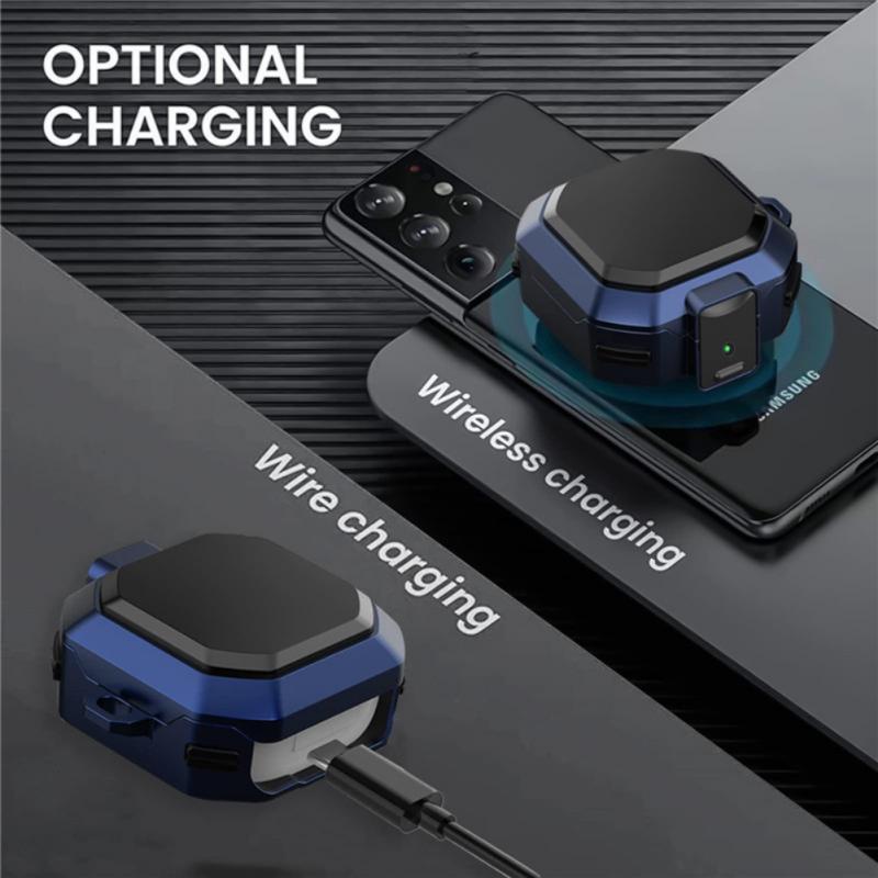 Бронированный силиконовый чехол для Samsung Galaxy Buds Pro 2 Live FE, противоударный чехол для Galaxy Buds2 Pro Fundas, безопасный замок для Galaxy Buds2 с брелком