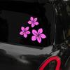3Pcs Various Colors Pretty Flower Car Decals For Auto Rear Window Bumper Body Helmet Cover Scratches Water-Repellent Blossom Decals