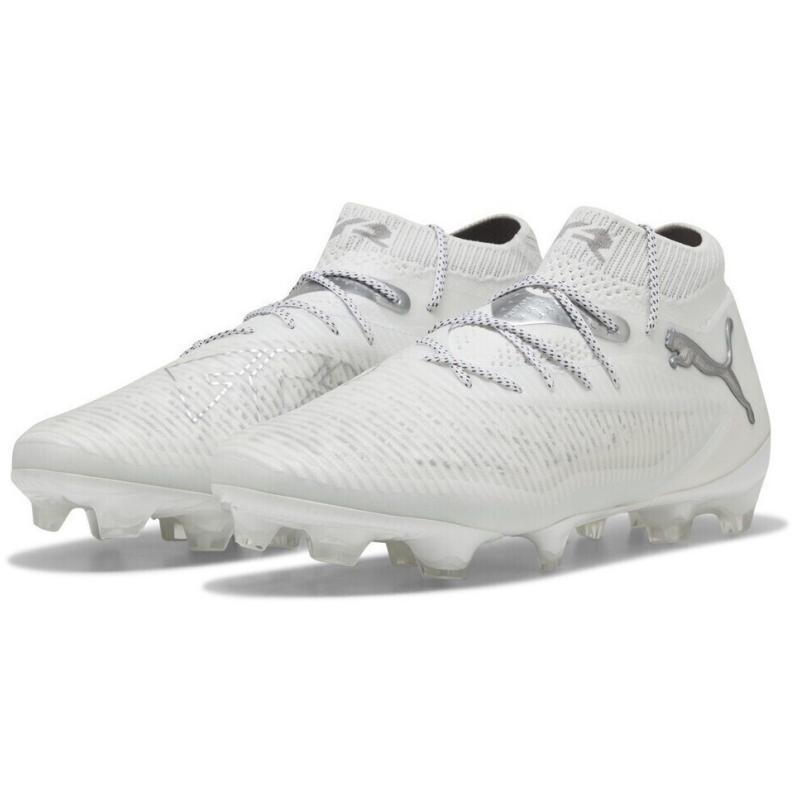 New PUMA FUTURE 8 FG Rubber Long Studs Anti Slip Wear Resistant Soccer Shoes Unisex White 108138-04