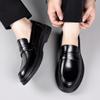Genuine Leather Black Loafers Men Slip On Footwear Office Man Formal Business Shoes Wedding Party Men Dress Shoes Breath Driving