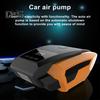 Портативный накачиватель шин 12 В со светодиодной подсветкой, универсальный воздушный насос в комплекте, 3 насадки для автомобильных шин, спортивное оборудование