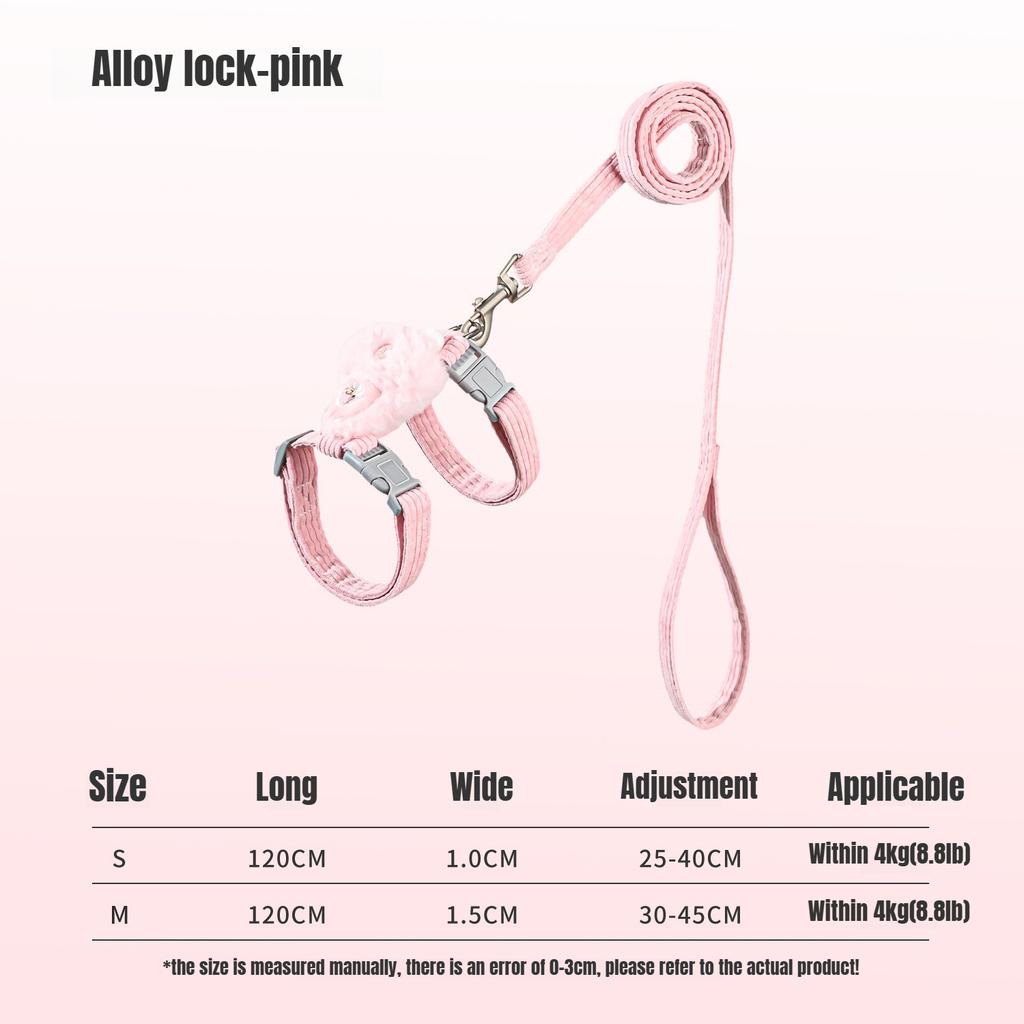 Набор шлейки, поводка и ошейника для кошки, регулируемая мультяшная пчела, двухслойная шлейка для собаки, для маленьких и средних питомцев, аксессуары для ошейника