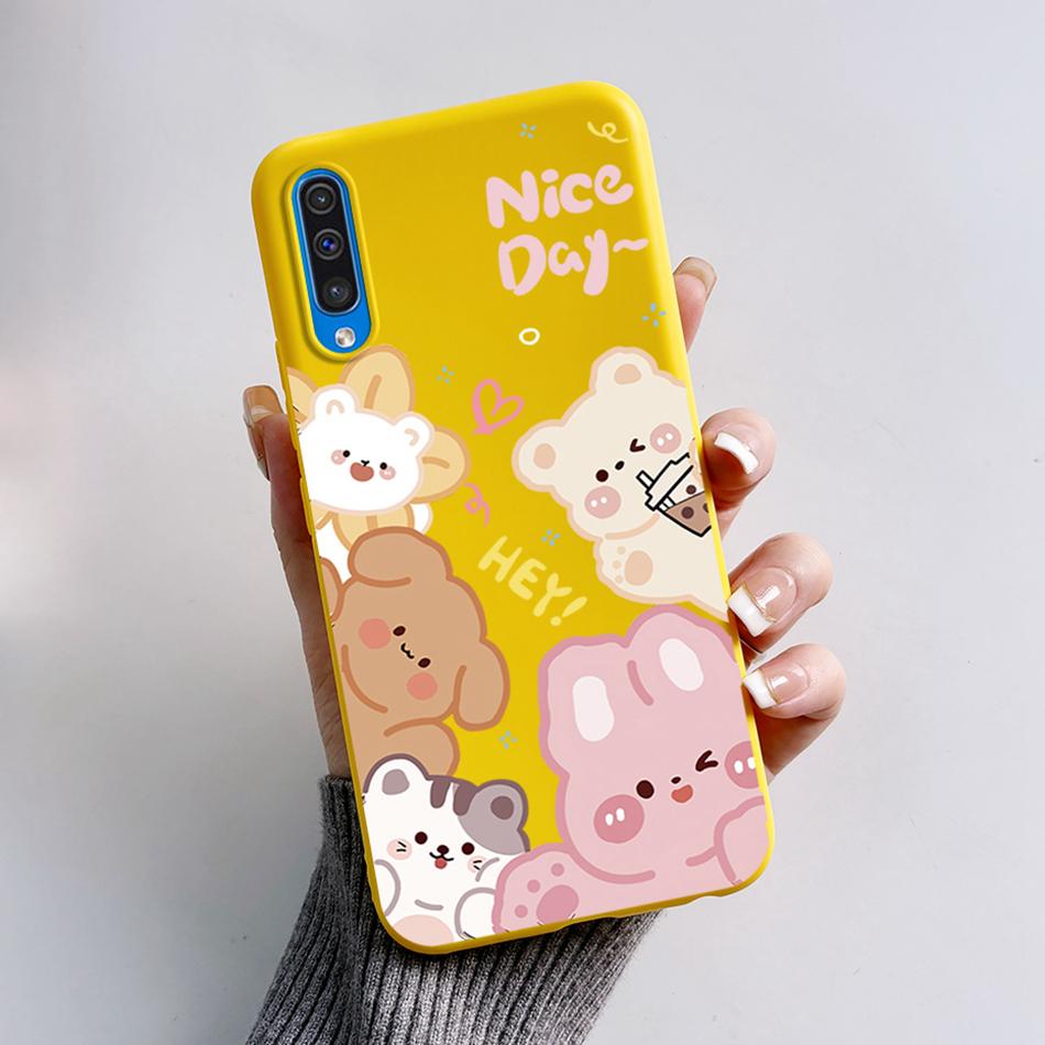 Чехол для Samsung A50 A50S A30S Мультяшный Мягкий Жидкий Силикон Полная Защита Задняя Крышка Телефона Для Galaxy A 50 50S 30S Funda Оболочка