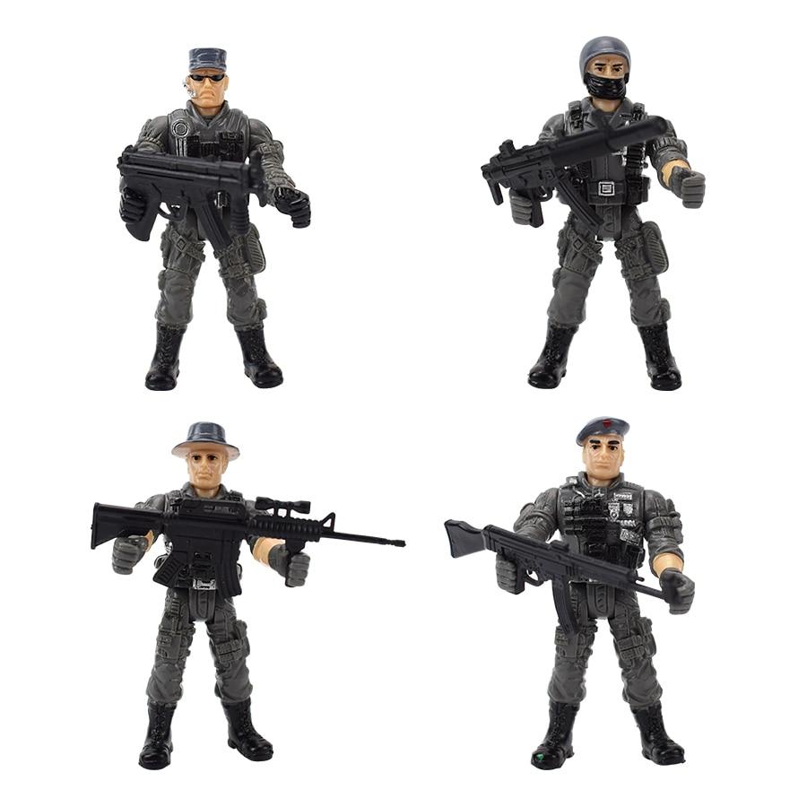 8 шт./компл. SWAT, военная армейская фигурка, игрушки для мальчиков, боевая игра, подвижные суставы, военные солдаты, модель игрушки для детей, подарки