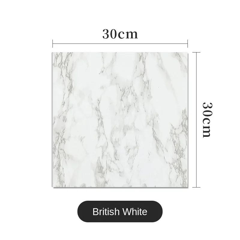 PVC Imitation Marble Wall Stickers Self-adhesive Floor Stickers Waterproof Bathroom Living Room Decoration Decals 30*30cm
