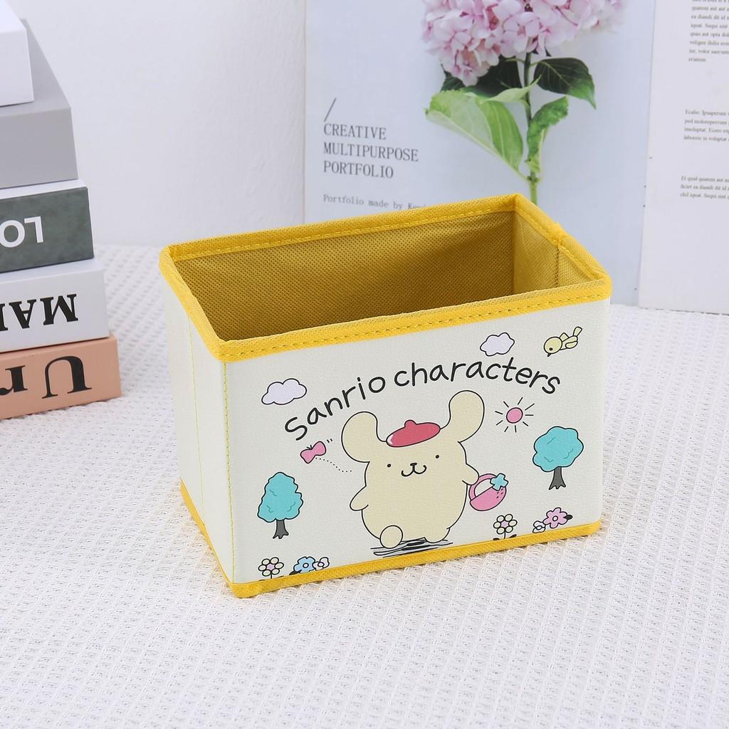 Складная настольная коробка для хранения с рисунком Hello Kitty, Куроми, Синнаморолл, Мой Мелоди для офиса и спальни, для наведения порядка