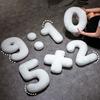 Alphabet Letter Shape Pillow PP Cotton Filled Car Seat Cushion Soft Fabric Digital Throw Pillows 0-9 Math Symbols Sofa Bed Decoration