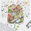 Мультяшная наклейка для ландшафтного дизайна «Уголок детства», большой размер, 3D, миниатюрный мир, расстегнутая DIY сцена, учетная запись