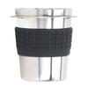 58mm Stainless Steel Coffee Dosing Cup Coffee Machine Handle Receiving Powder Cup with Silicone
