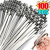 20/100Pcs Stainless Steel Cable Tie Reusable Self-sealing Fastening Rings Cable Tie Multi-Purpose Metal Hardware Cable Organizer