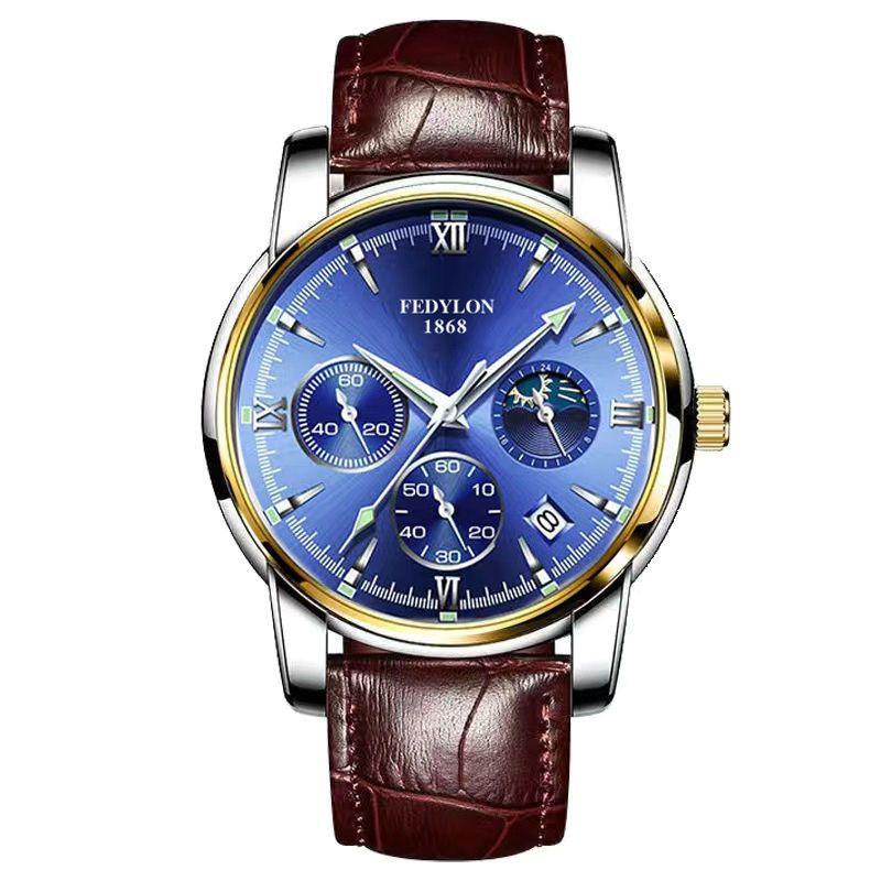 Мужские часы высокого класса полностью автоматические немеханические часы бренд стальной ремень бизнес водонепроницаемые кварцевые мужские