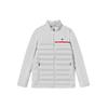 FW22 Однотонная повседневная стеганая куртка пуховик с вышивкой логотипа для мужчин, цвет сланцево-серый F11M241903F-GY