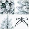 Cross-Border Christmas Flocked Pencil Tree, 1.2m-2.1m with Dense White Snowfall Decoration