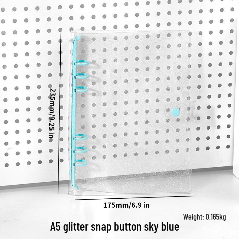 Прозрачный альбом с отрывными листами из ПВХ в корейском стиле формата А5/А6 и дневник ученика с 6 отверстиями