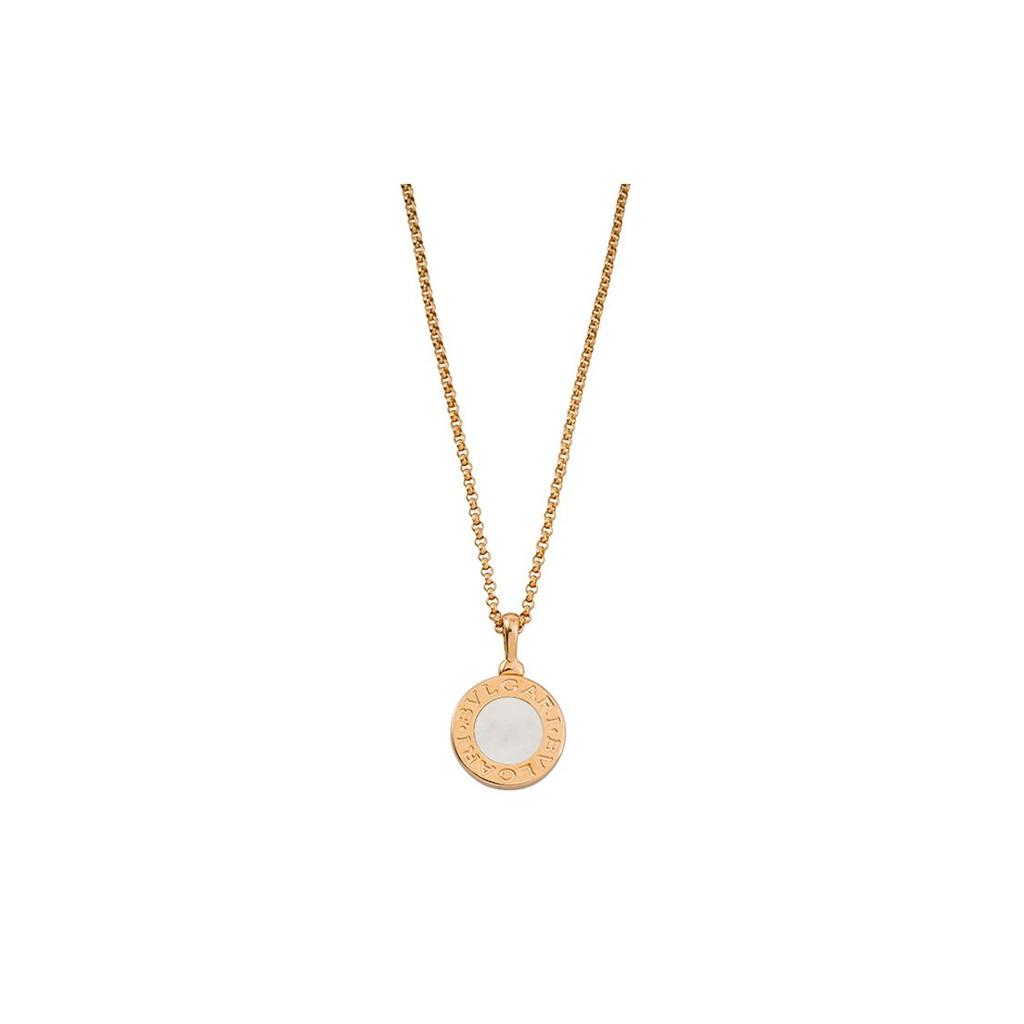 Bvlgari Серия Белый Перламутр Круглый Жемчуг Замок-Мать Ожерелье Унисекс ожерелье Розовое Золото CL857198-350553