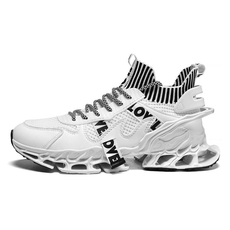 Blade Fashion Shoes Plus Size Fashion Outerwear Men's Blade Outsole Sneaker Flying Woven Breathable Running Trendy Men's Shoes