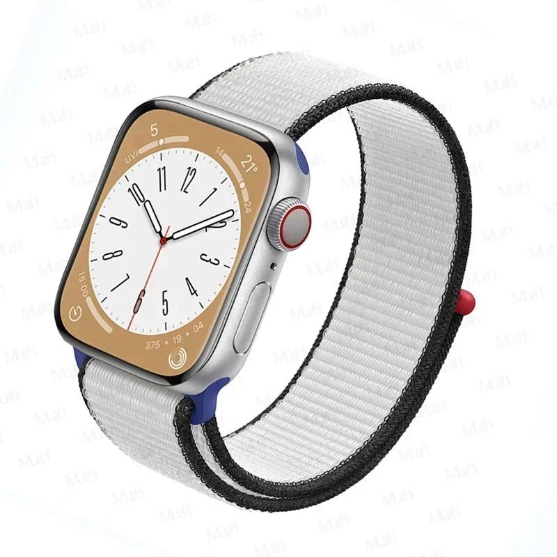 Нейлоновый ремешок-петля для ремешков Apple Watch 46 мм 44 мм 40 мм 45 мм 41 мм 42 мм Спортивный браслет iwatch Ultra 2 49 мм Серии 10 9 8 se 7 6 5 4 Ремешок