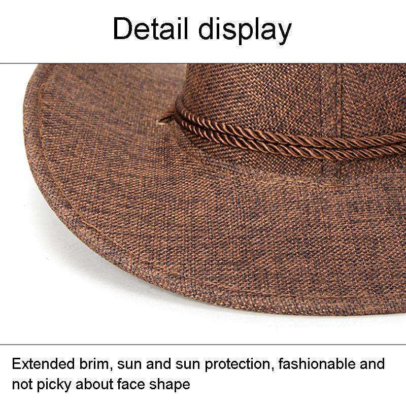 1 шт., льняная солнцезащитная кепка в стиле ретро в британском стиле, ковбойская однотонная мужская дышащая кепка в стиле вестерн