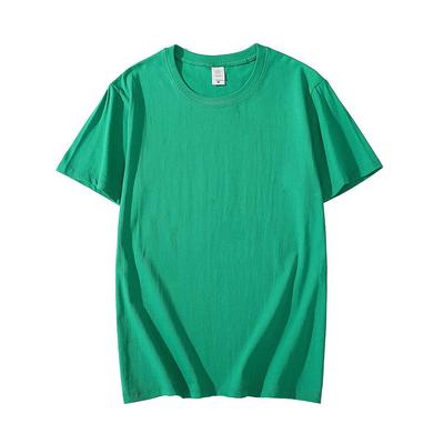 Новинка лета 2021, белая однотонная футболка из 100% хлопка, женская повседневная базовая футболка с круглым вырезом, женские классические топы высокого качества HANGMING180