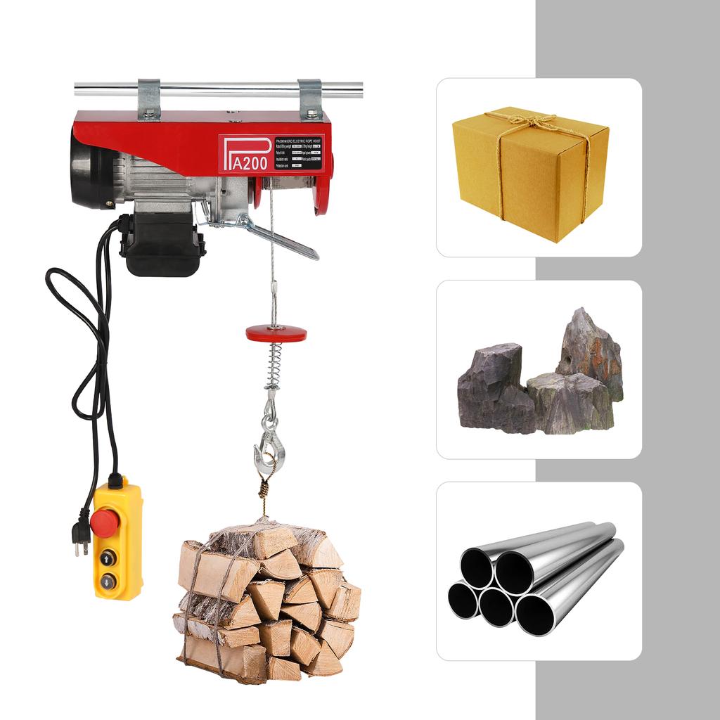 440 фунтов электрическая лебедка двигатель кран с беспроводным дистанционным управлением мостовой кран подъемный кран 480 Вт 110 В