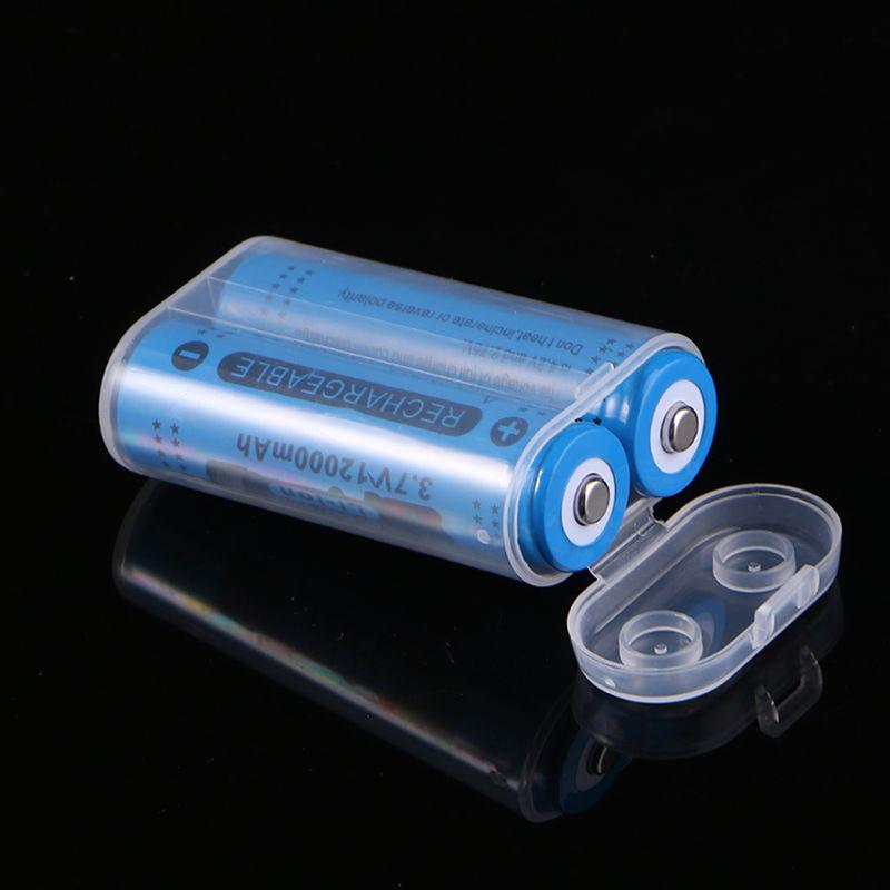 2шт 2X18650 пластиковый чехол-держатель для батарей 18650 ящик для хранения батарей цилиндрический
