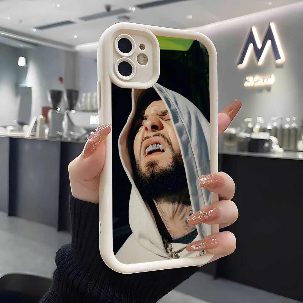 Rapper JC REYES Phone Case For IPhone Air 17 Pro Max 16 E 15 14 Pro Max 13 12 11 Mini Plus Soft Silicone White Cover