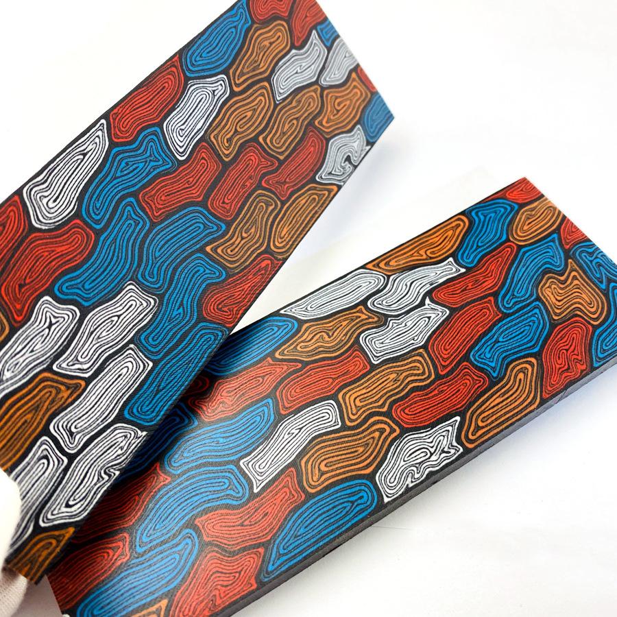 Материалы для рукояти ножа G10, заготовки, узоры из дамасской стали, для изготовления 1 шт.