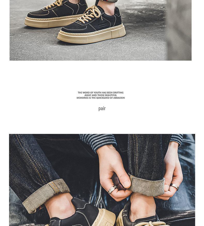 Мужские летние нескользящие кеды для скейтборда - Износостойкая спортивная обувь на толстой подошве для подростков (2024)