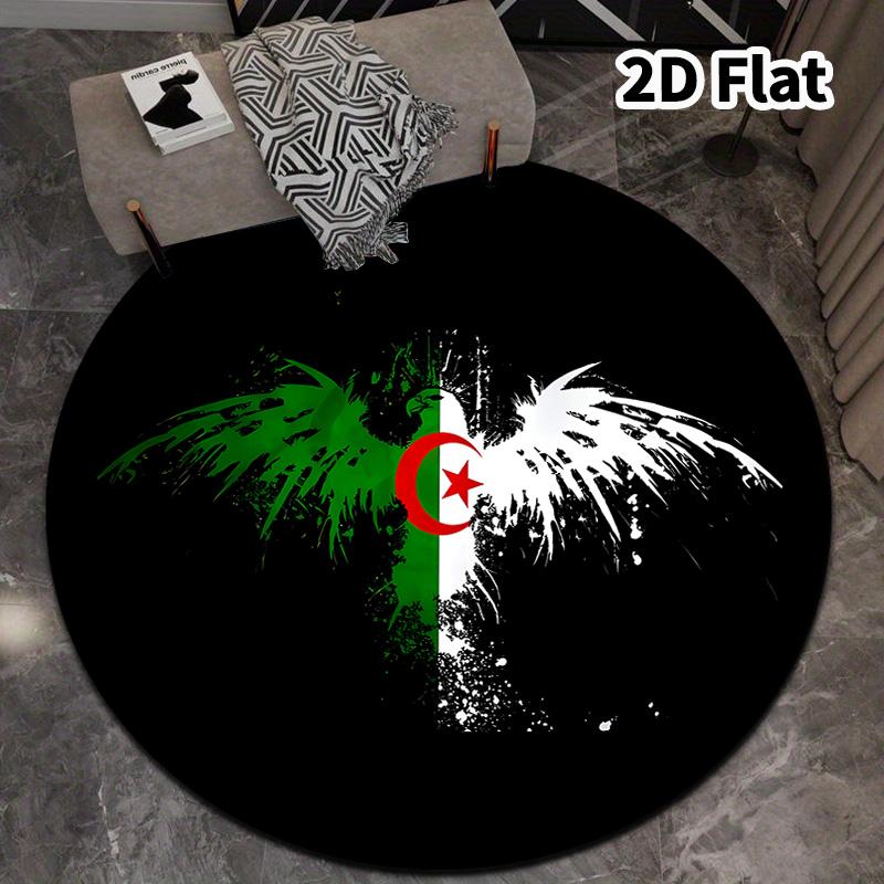 Algeria Round Area Rug Carpet Rug For Living Room Bedroom Sofa Playroom Decor Nonslip Floor Mat