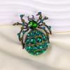 Vintage Heavy Industry Full Of Rhinestones Spider Brooch Pin Female Personality Insect Coat Corsage Fashion Accessories