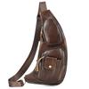 Genuine Leather Men's Chest Bag Premium Sense Cowhide Casual Chest Bag Men's Shoulder Crossbody Bag