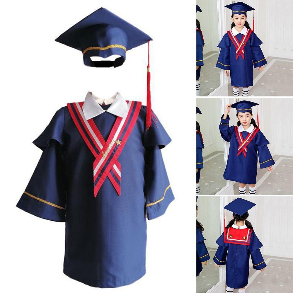 2 шт./компл. выпускной с отличием детский выпускной мантия комплект бакалаврская форма костюм выпускной сезон